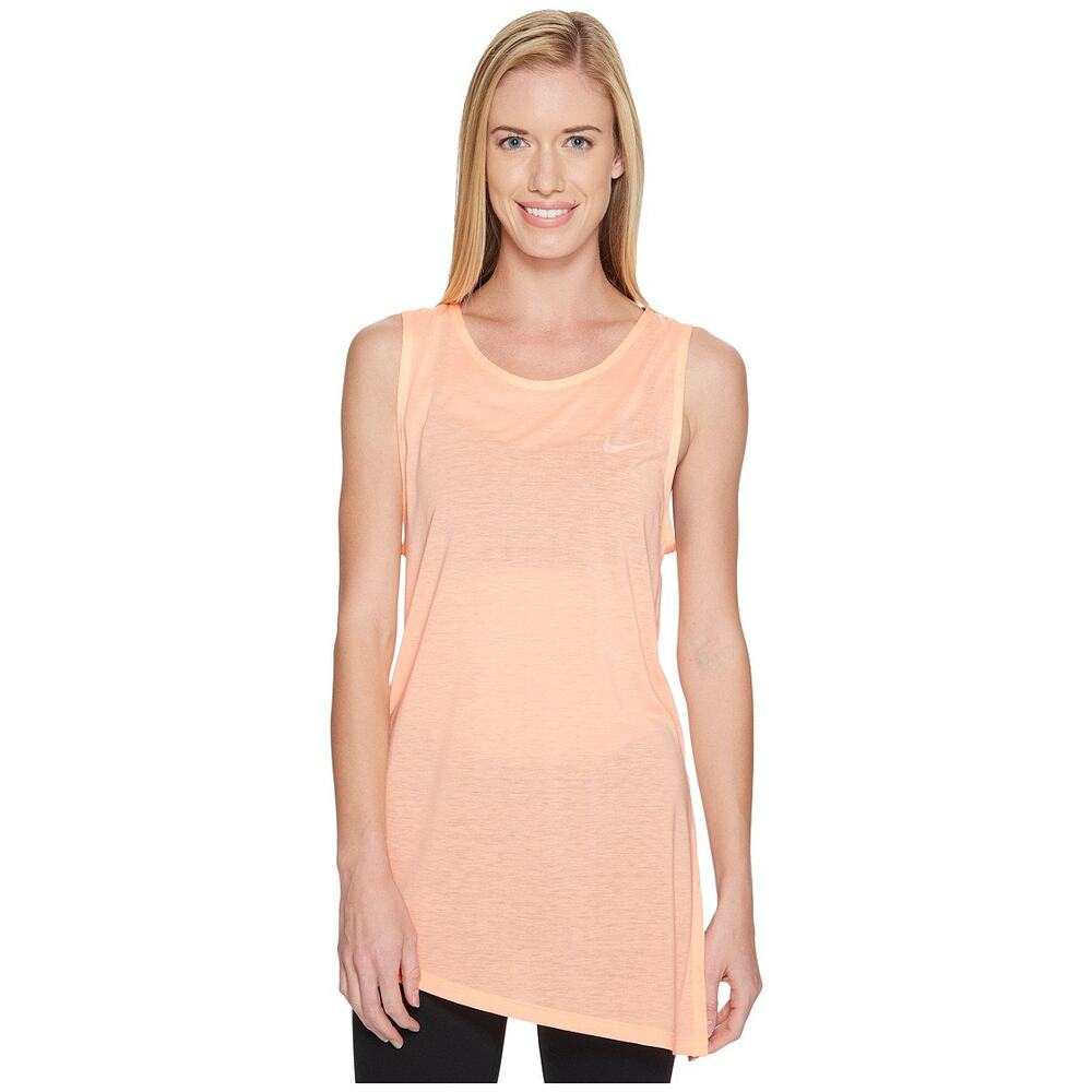 Nike Breathe Training Tank Sunset Glow/White Sleeveless Size Medium